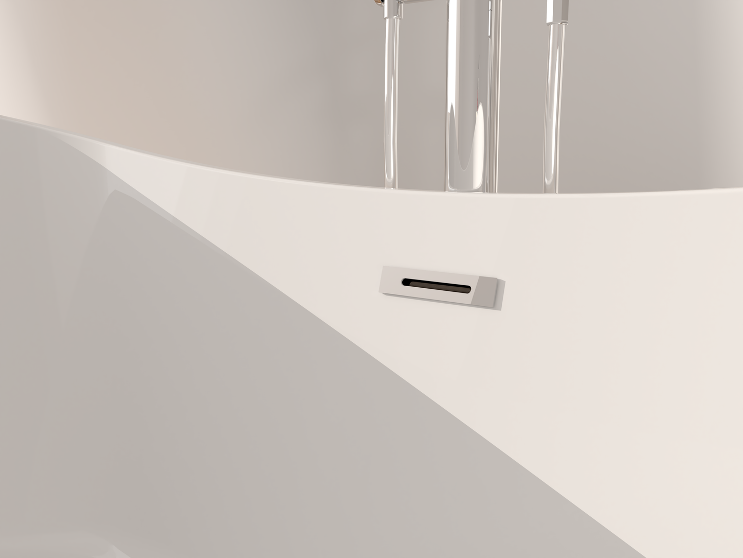 Freestanding Bathtub EDA - Acrylic Glossy White, Length 1500 mm