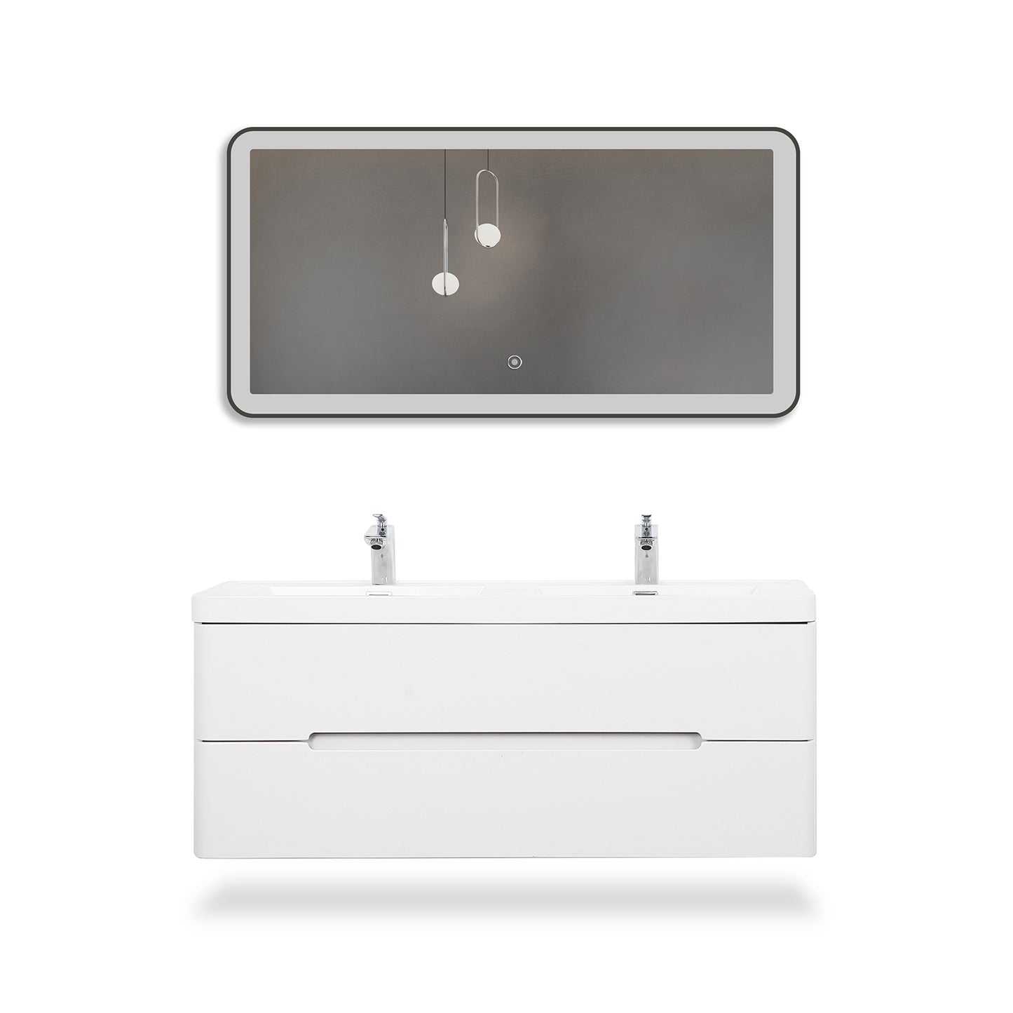 Bathroom vanity WERA 1200mm with fronts in glossy white
