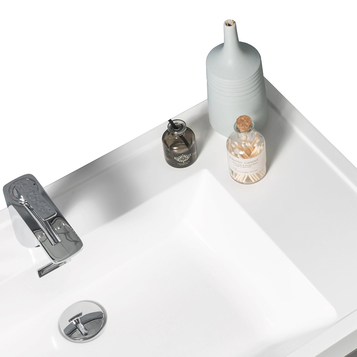 Meuble avec vasque WERA 1200mm avec façades en blanc brillant
